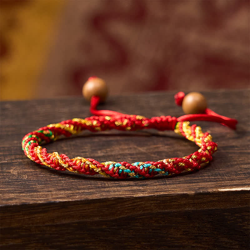 Buddha Stones Colorful String Grounding Vintage Ethnic Bracelet