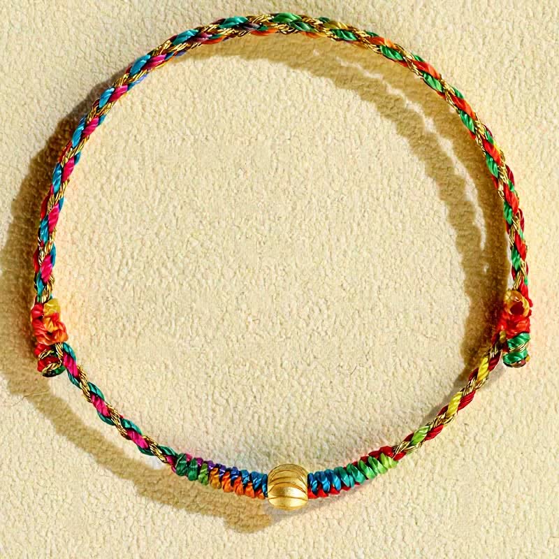 Buddha Stones Hand-Woven Colorful Red String Lucky Cord Bracelet 3