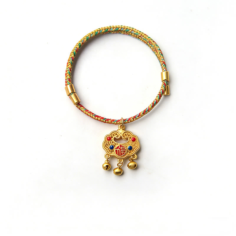Buddha Stones Handmade String Alloy Luck Blessings Adjustable Cats Small Dogs Pet Collar