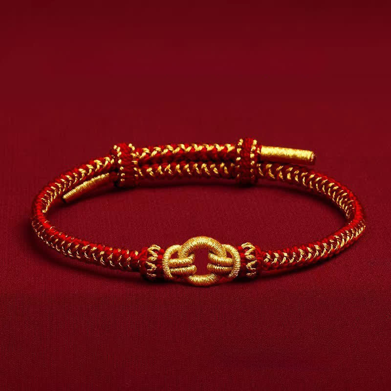 Buddha Stones Red String Chinese Zodiac Luck Braided Knot Bracelet