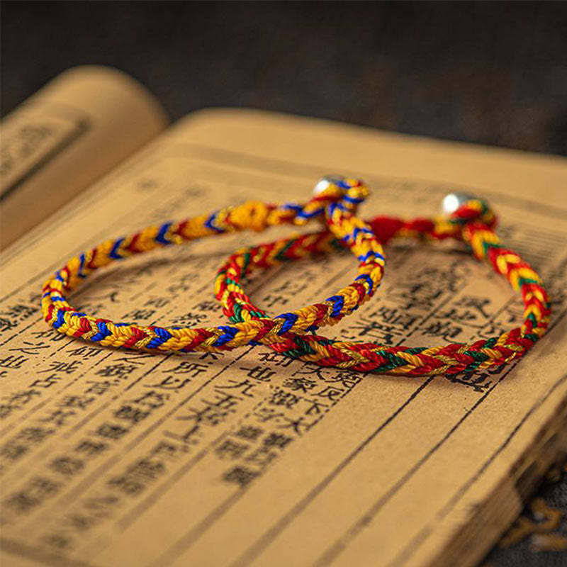 Buddha Stones "May you be good fortune and success" Lucky Multicolored Bracelet 2