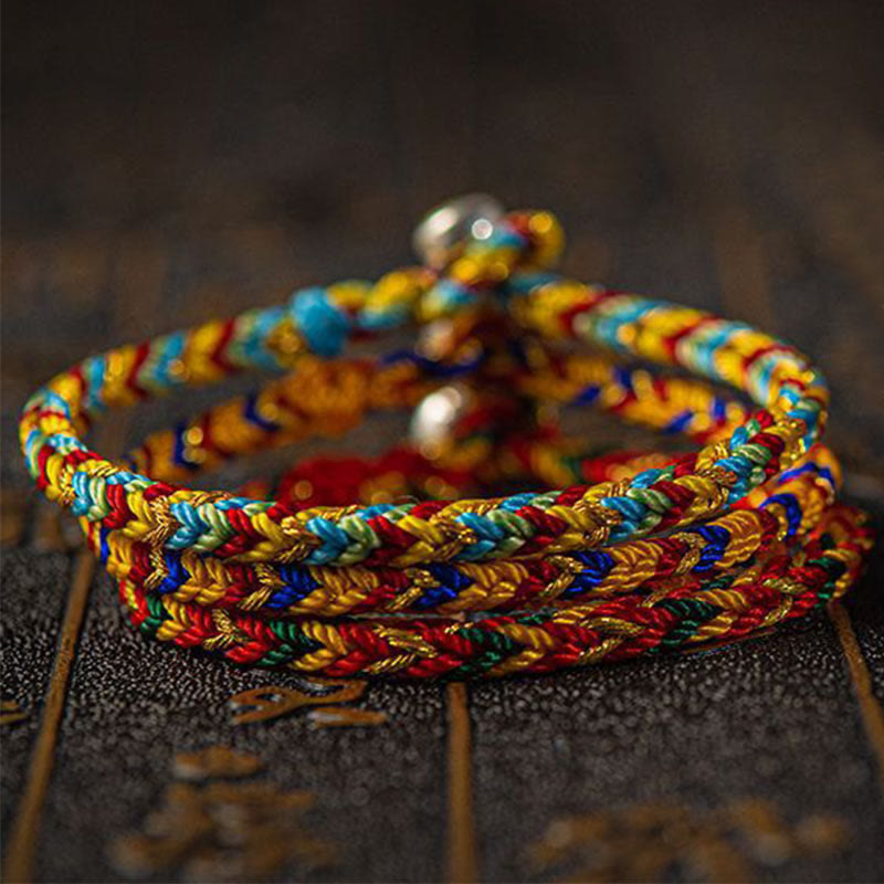 Buddha Stones "May you be good fortune and success" Lucky Multicolored Bracelet 3